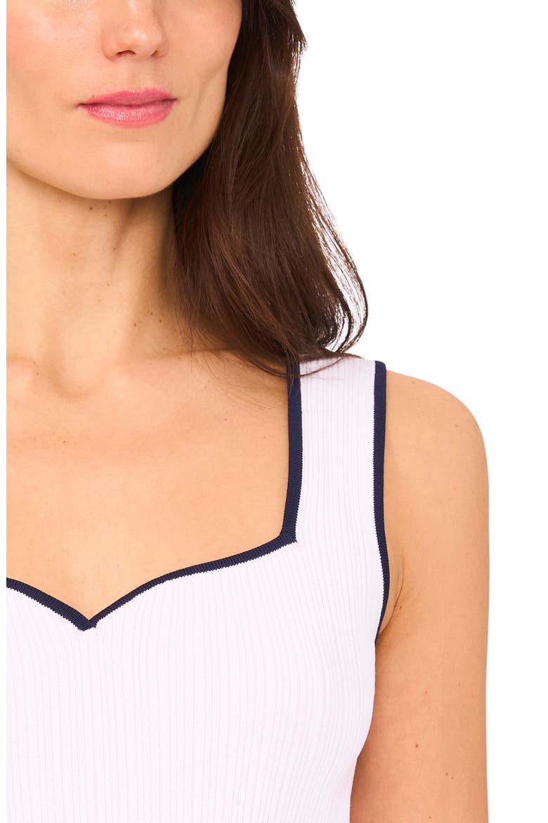 Piped Sweetheart Neck Sweater Tank Top, Alternate, color, BRIGHT WHITE