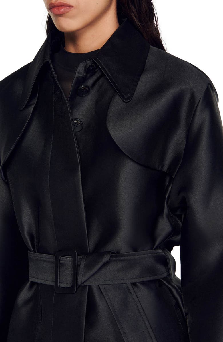 SANDRO Trench Coat, Alternate, color, 