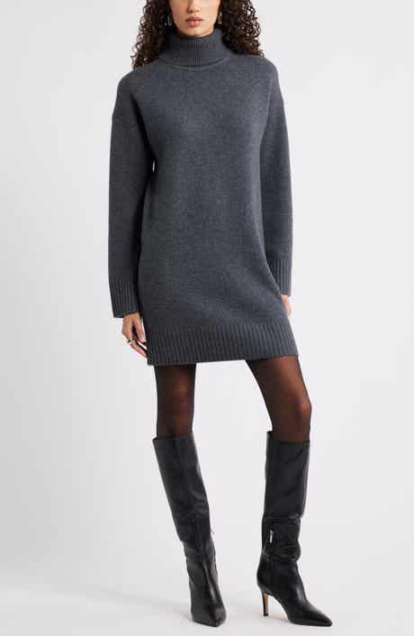Nordstrom Long Sleeve Wool & Cashmere Sweater Dress
