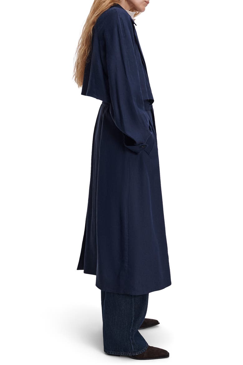 Willow Trench Coat, Alternate, color, NAVY