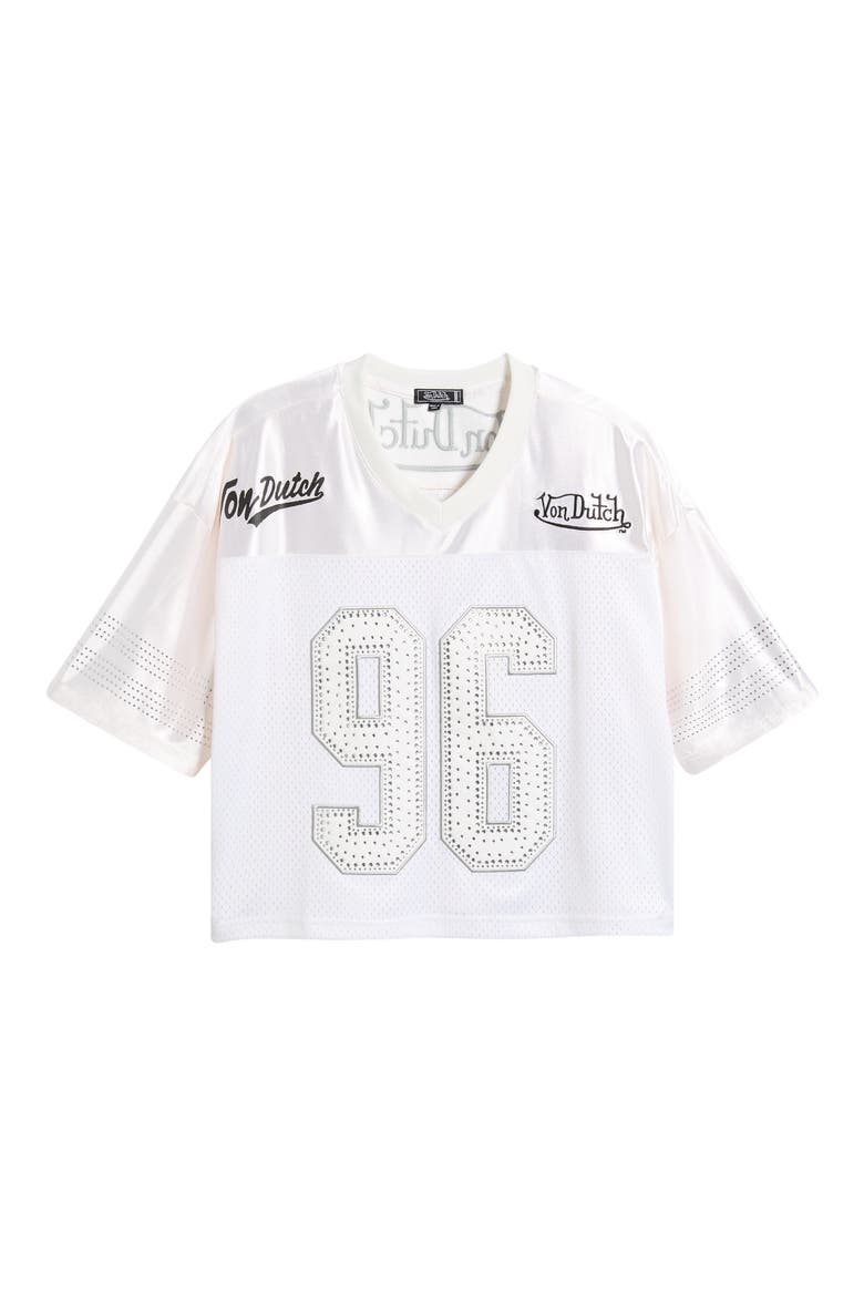 Cropped Football Jersey, Alternate, color, GARDENIA