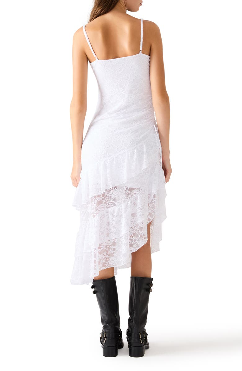 Steve Madden Lorene Lace Midi Slipdress, Alternate, color, White