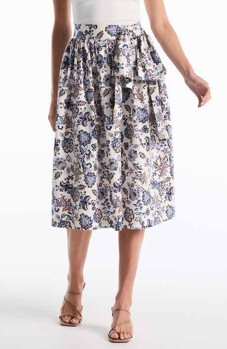 Laundry by Shelli Segal Bow Tie Midi Skirt