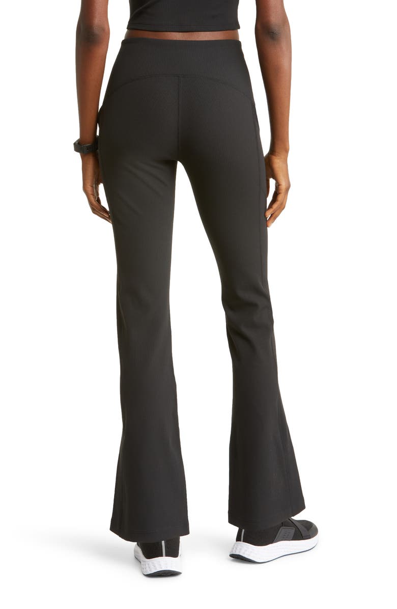 Zella Live-In Rib Pocket Flare Pants, Alternate, color, 