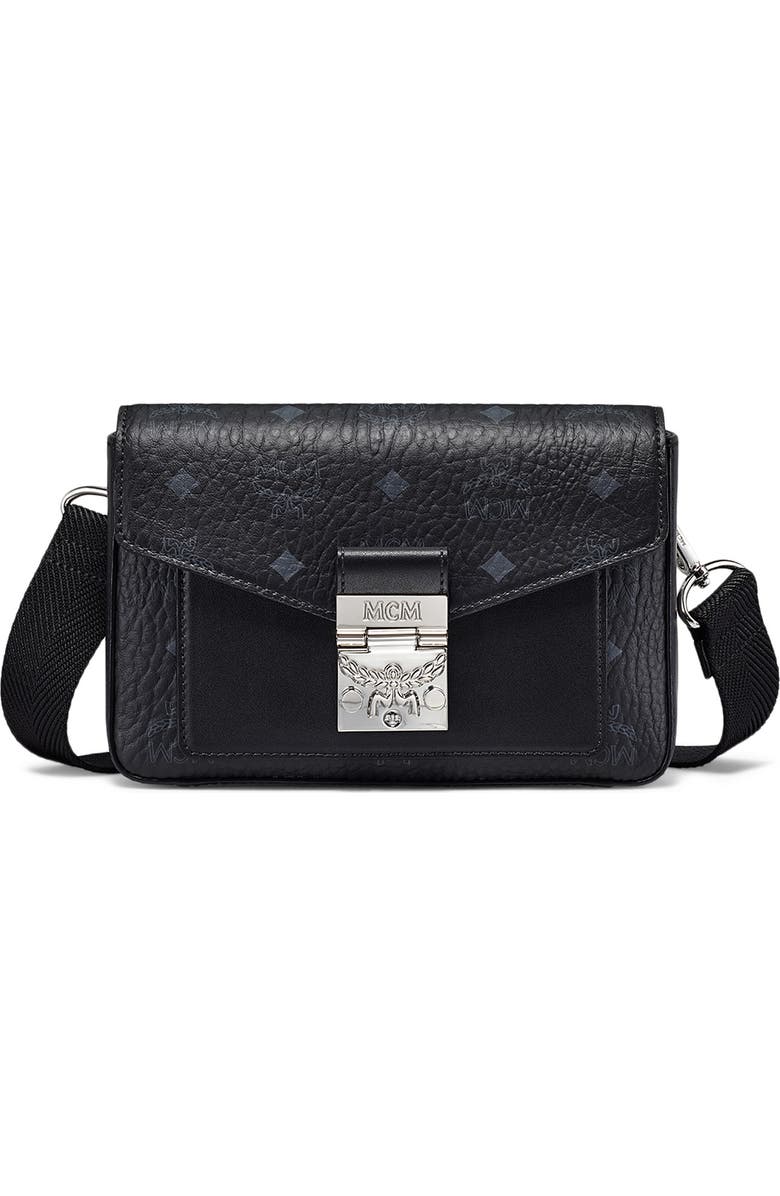 MCM Small Millie Visetos Water Resistant Leather Crossbody Bag, Main, color,