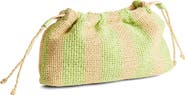 Topshop Jay Stripe Straw Clutch
