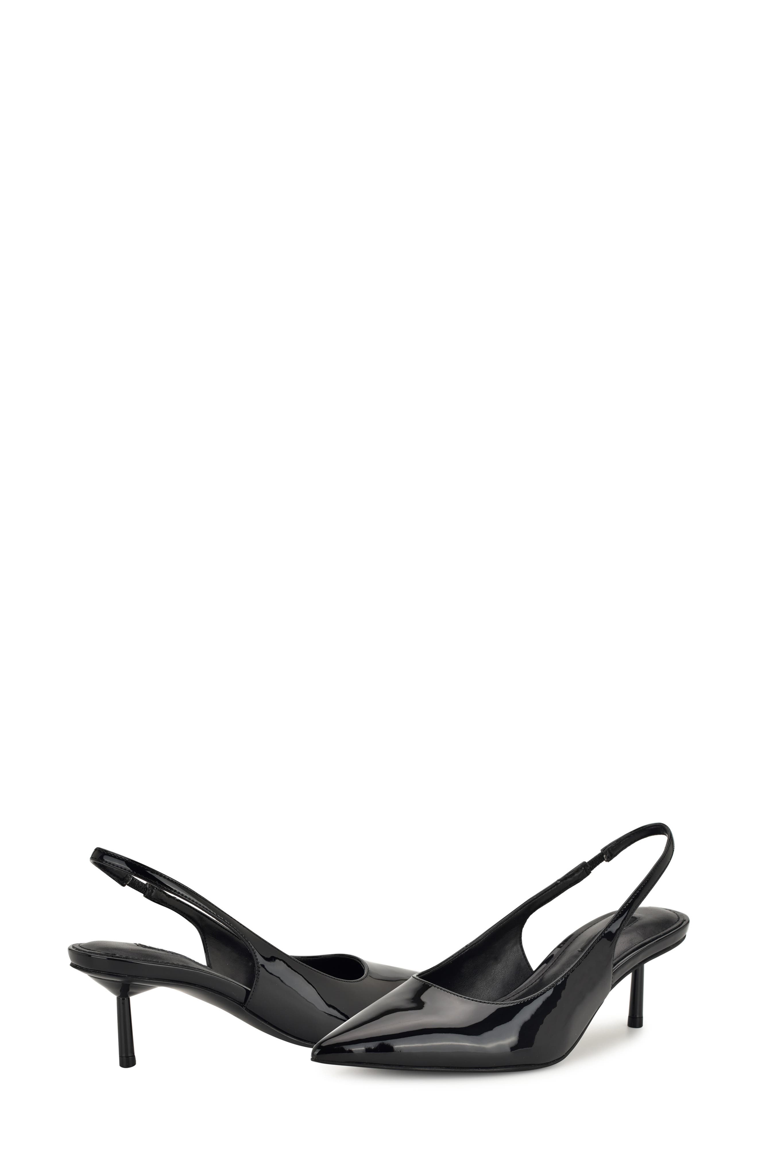 Nine West Hunny Slingback Pointed Toe Pump, Alternate, color, Black