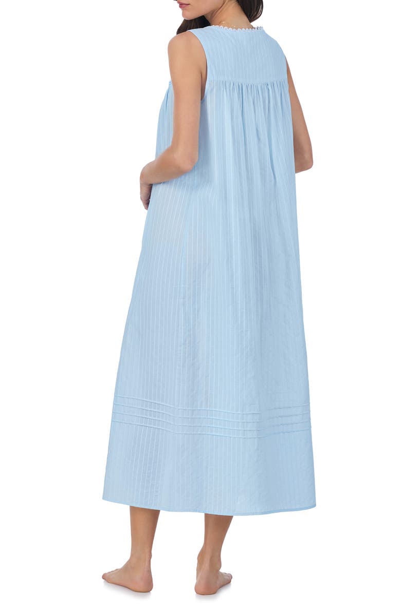 Eileen West Sleeveless Cotton Ballet Nightgown, Alternate, color, Blue