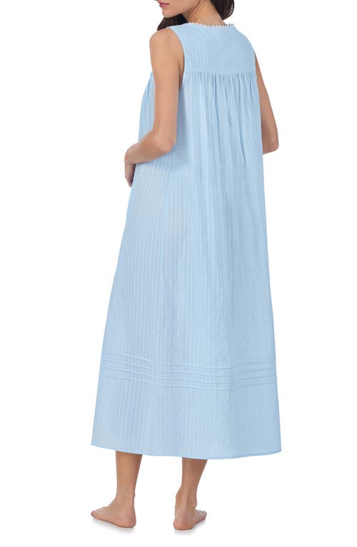 Shop Eileen West Sleeveless Cotton Ballet Nightgown In Blue