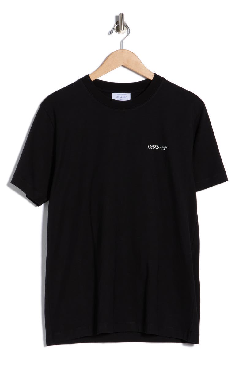 Off-White Slim Fit Scratch Arrow Graphic T-Shirt, Alternate, color, Black And White