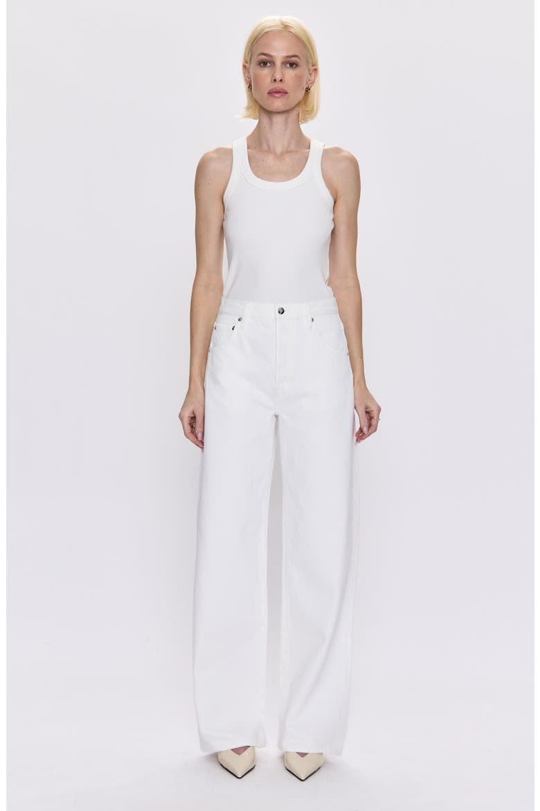 Tate High Waist Wide Leg Jeans, Alternate, color, PAPER WHITE