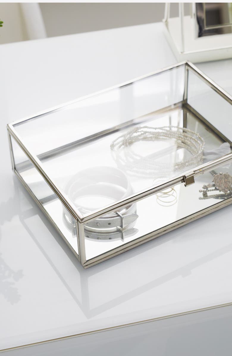 The White Company Large Glass Trinket Box, Main, color,