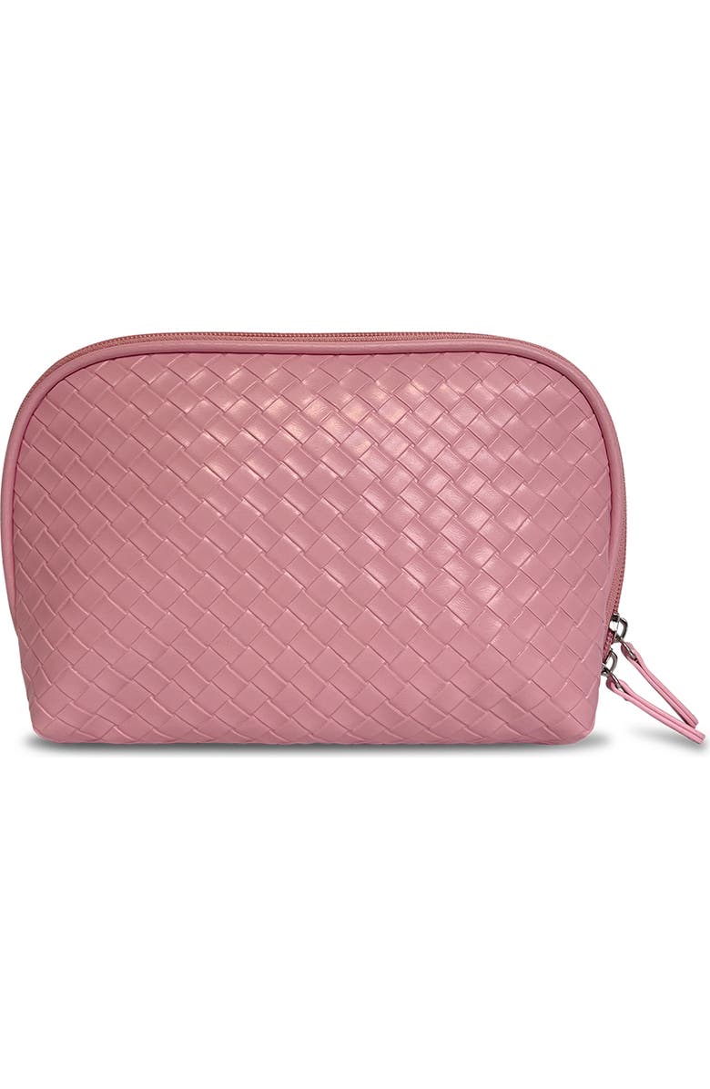 Youzey The Cove Woven Cosmetic Bag, Main, color, Pink