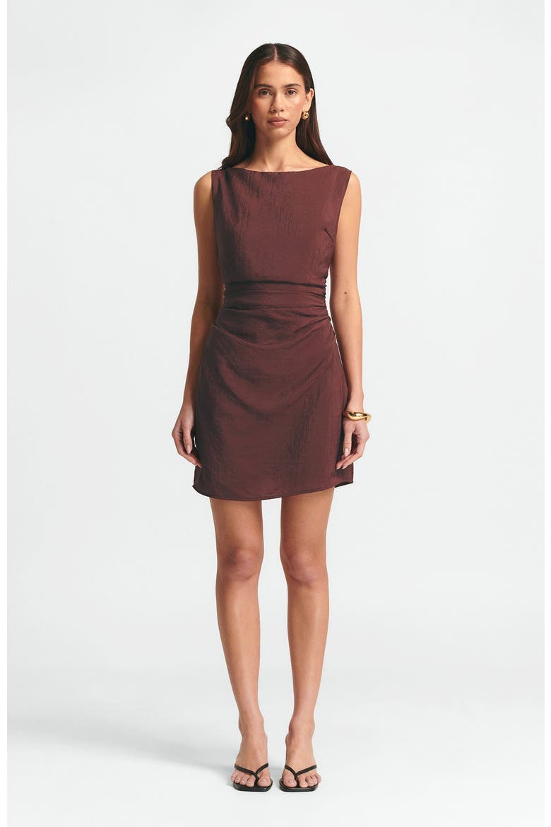 Sara Mini Dress, Alternate, color, Burgundy