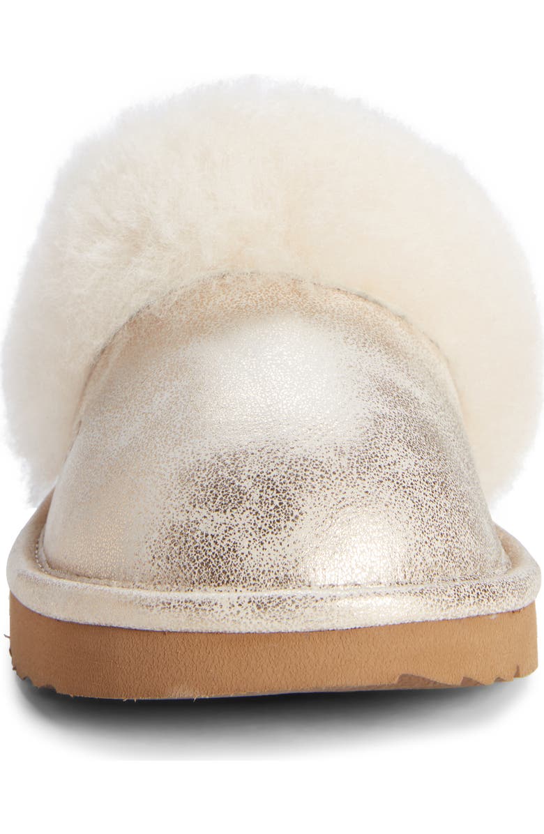UGG<sup>®</sup> Cozy II Metallic Genuine Shearling Scuff Slipper, Alternate, color,