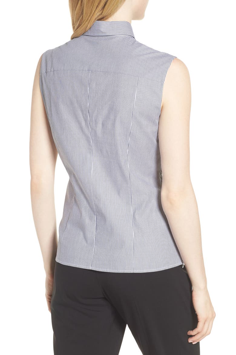 Bashiva Stripe Stretch Poplin Shirt, Alternate, color, NAVY FANTASY