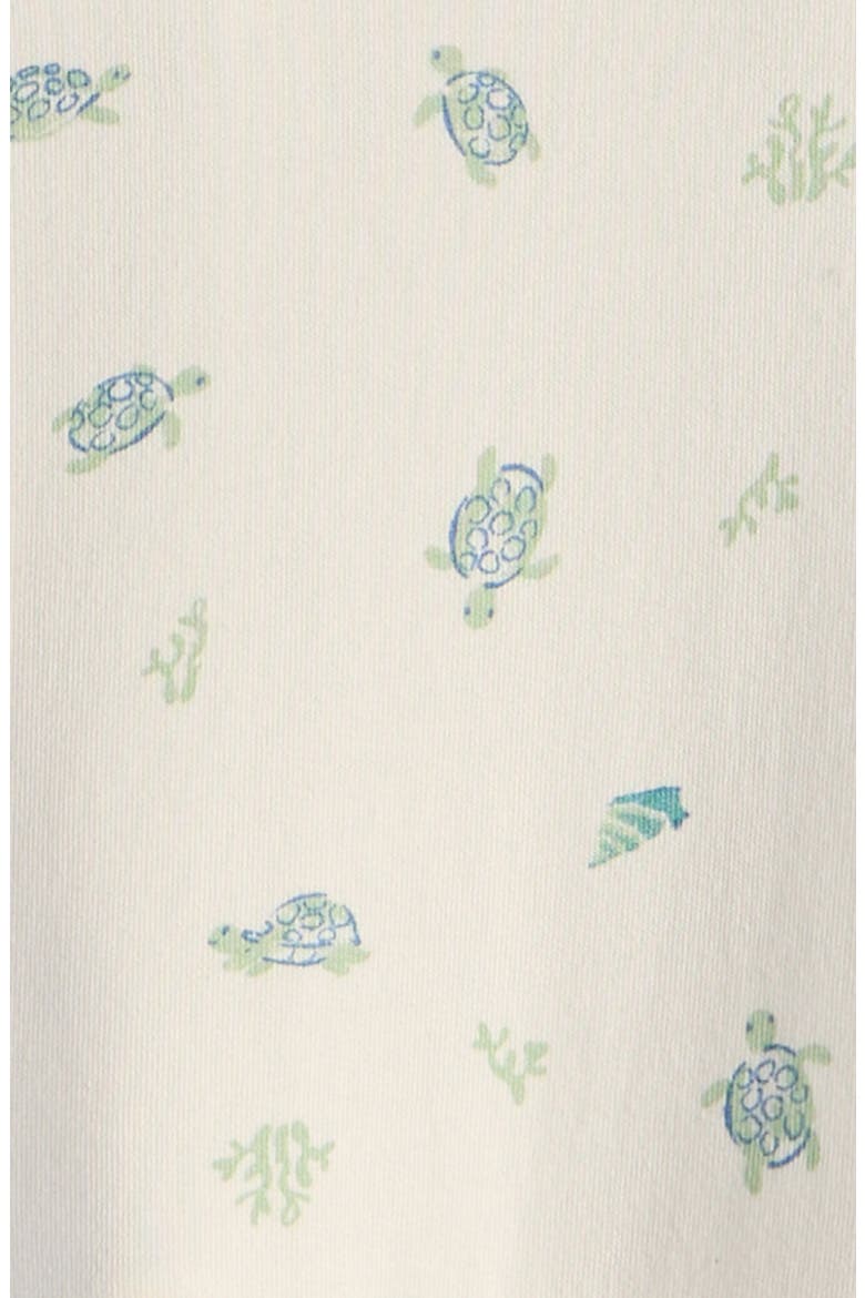 Fun Short Sleeve Cotton Sweatshirt & Sweat Shorts Set, Alternate, color, IVORY EGRET TURTLE TOSS