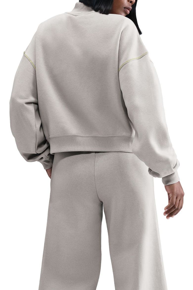 Sportswear Mock Neck Phoenix Fleece Oversize Sweatshirt, Alternate, color, COLLEGE GREY