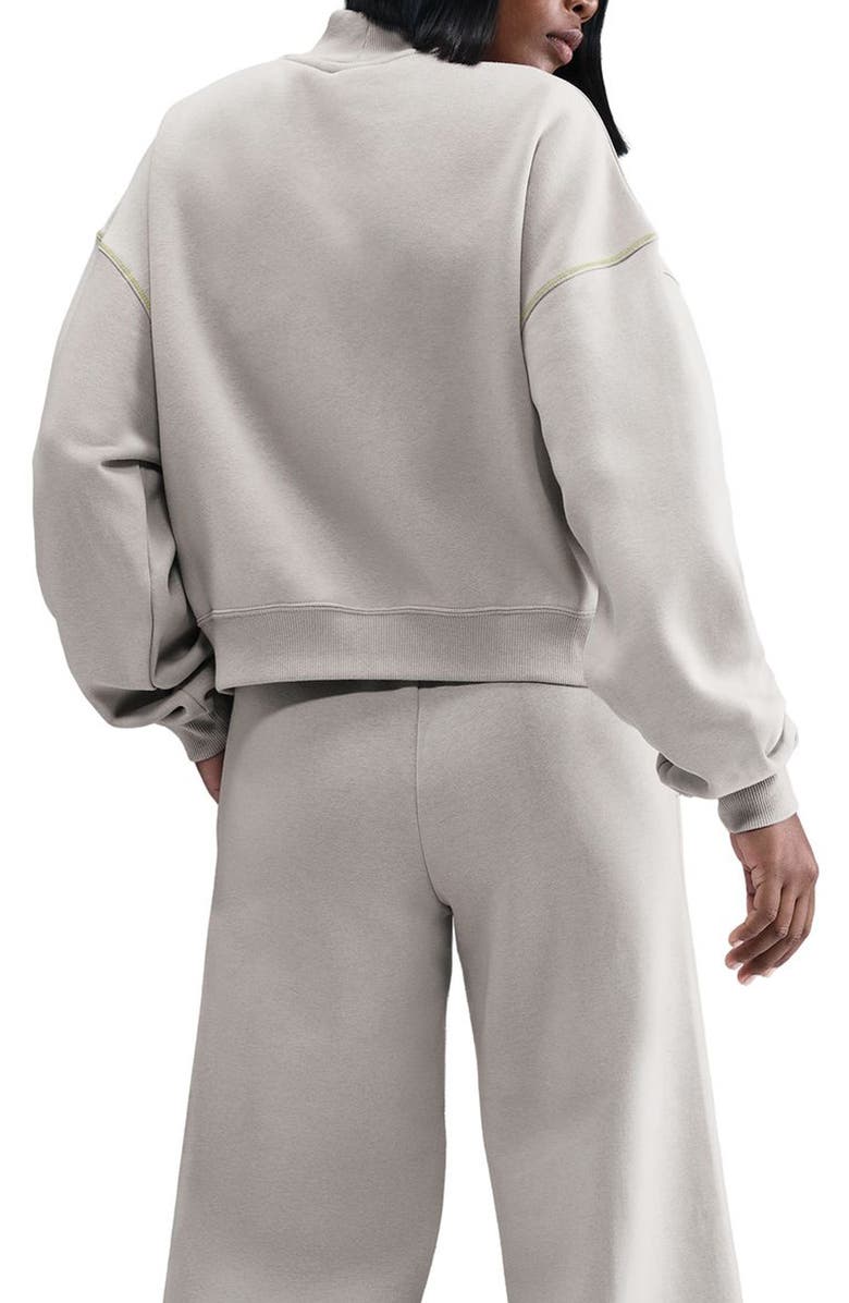 Nike Sportswear Mock Neck Phoenix Fleece Oversize Sweatshirt, Alternate, color, College Grey