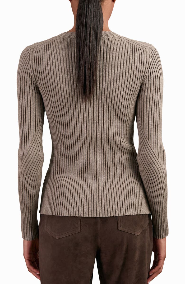 Reiss Tula Rib Cardigan, Alternate, color, Stone