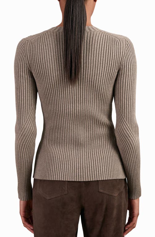 Reiss Tula Rib Cardigan In Gray
