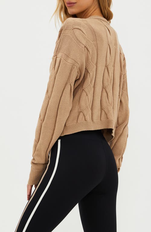 BEACH RIOT BEACH RIOT CLARICE COTTON CABLE STITCH SWEATER 