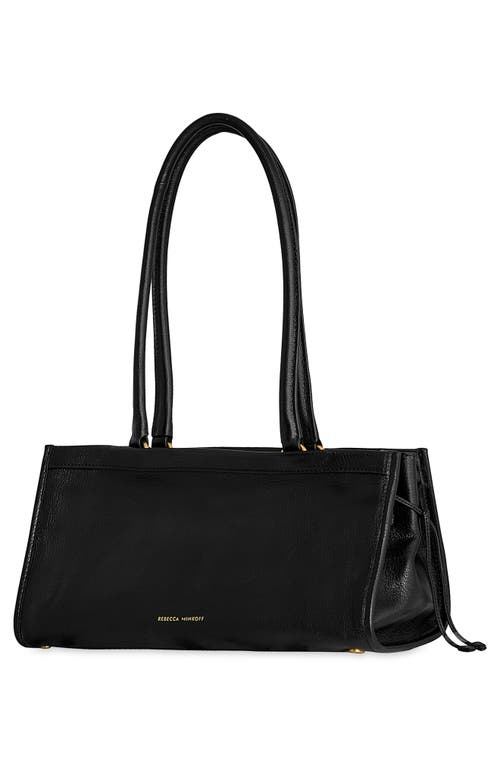 Rebecca Minkoff Crosby Suede Shoulder Bag In Black