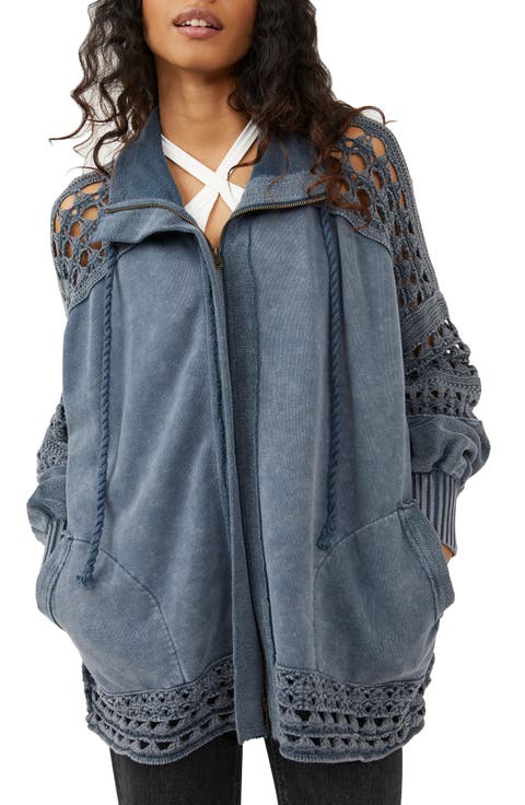 Dune Bug Zip-Up Cotton Cardigan