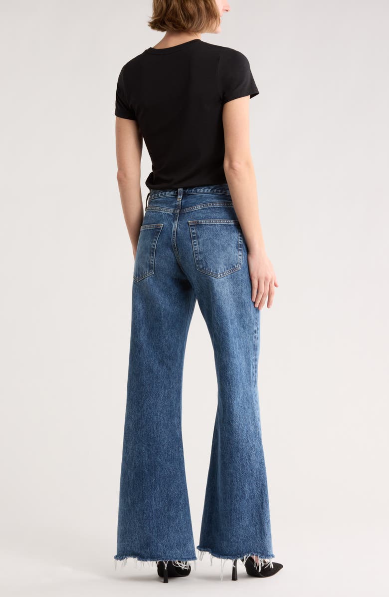 FRAME The Lax Frayed High Waist Flare Jeans, Alternate, color, Westbury Raw Fray