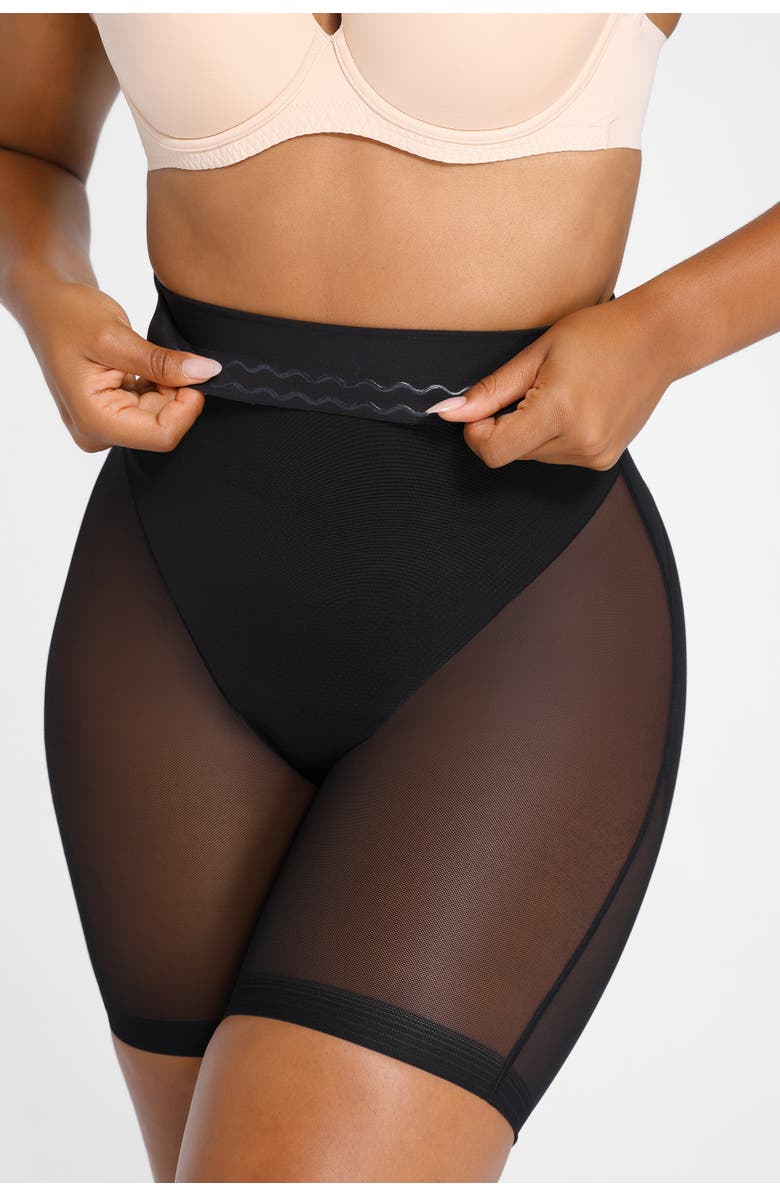Shapellx High Waist Butt Lifting Shapewear Shorts, Main, color, Onyx Black