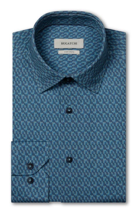 James OoohCotton® Geo Print Button-Up Shirt