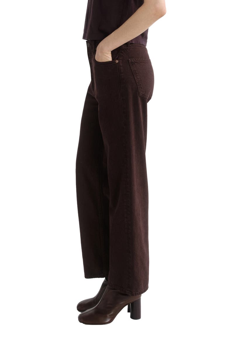 Ren High Waist Wide Leg Jeans, Alternate, color, SLOE BERRY DK BERRY BROWN