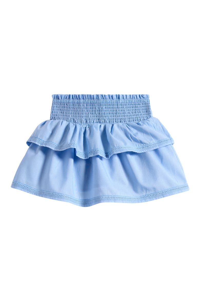 Smock Tiered Skirt, Main, color, BLUE FLAG