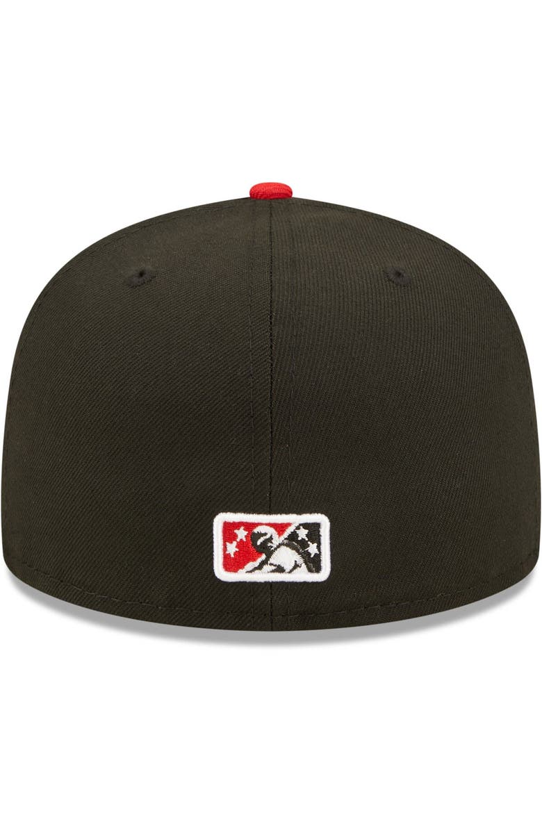 New Era Men's New Era Black Albuquerque Isotopes Home Logo Authentic Collection 59FIFTY Fitted Hat, Alternate, color, Black