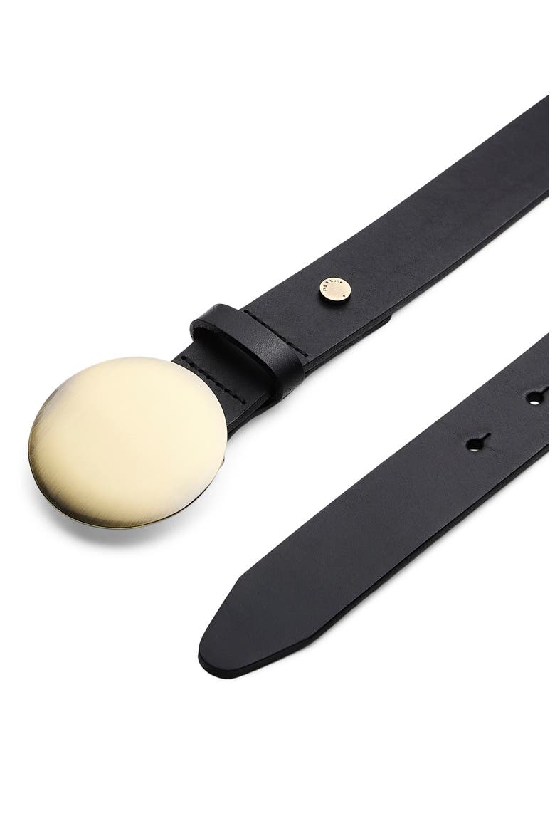 Dara Leather Belt, Alternate, color, BLACK