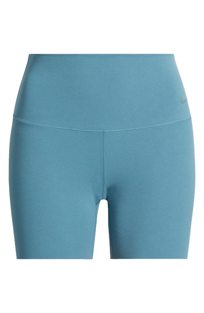 Nike Zenvy Gentle-Support High-Waisted 5-Inch Biker Shorts, Alternate, color, Smokey Blue/ Black
