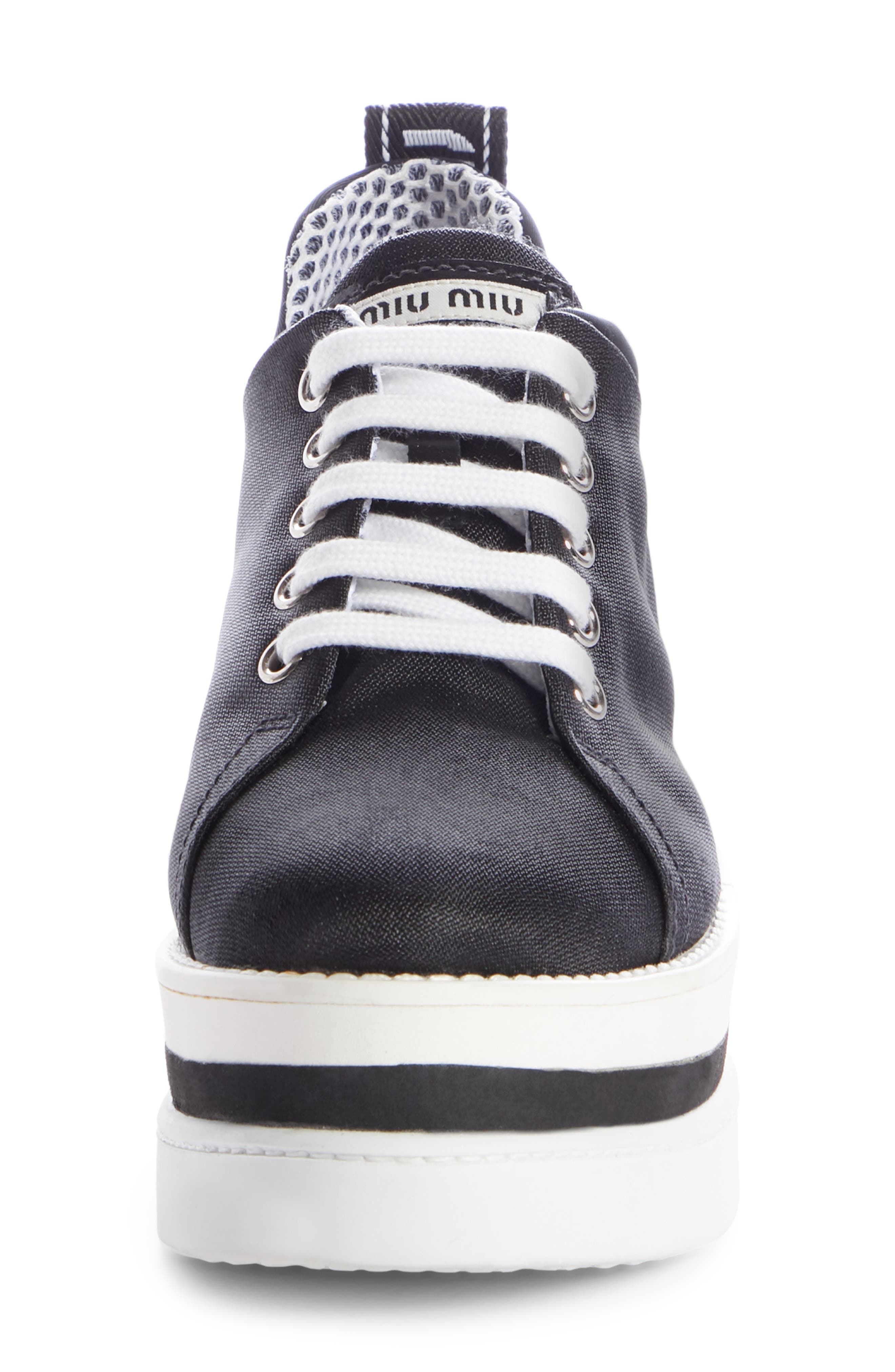 Miu Miu Platform Wedge Sneaker, Alternate, color, 