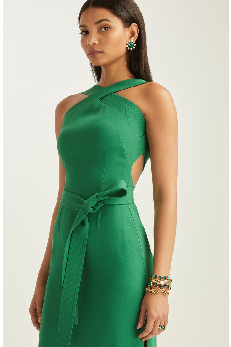 Clover Halter A-Line Gown, Alternate, color, CLOVER