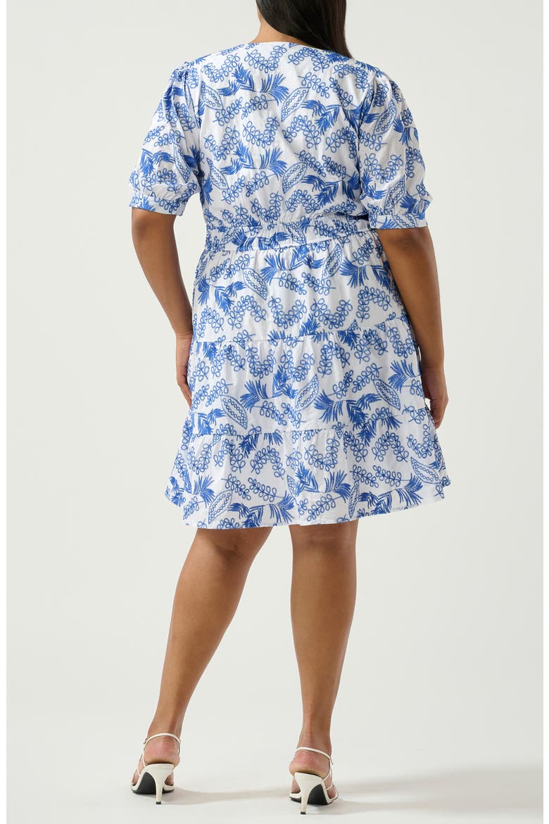 La Croisette Embroidered Cotton Poplin Shirtdress, Alternate, color, BLUE/ MILK