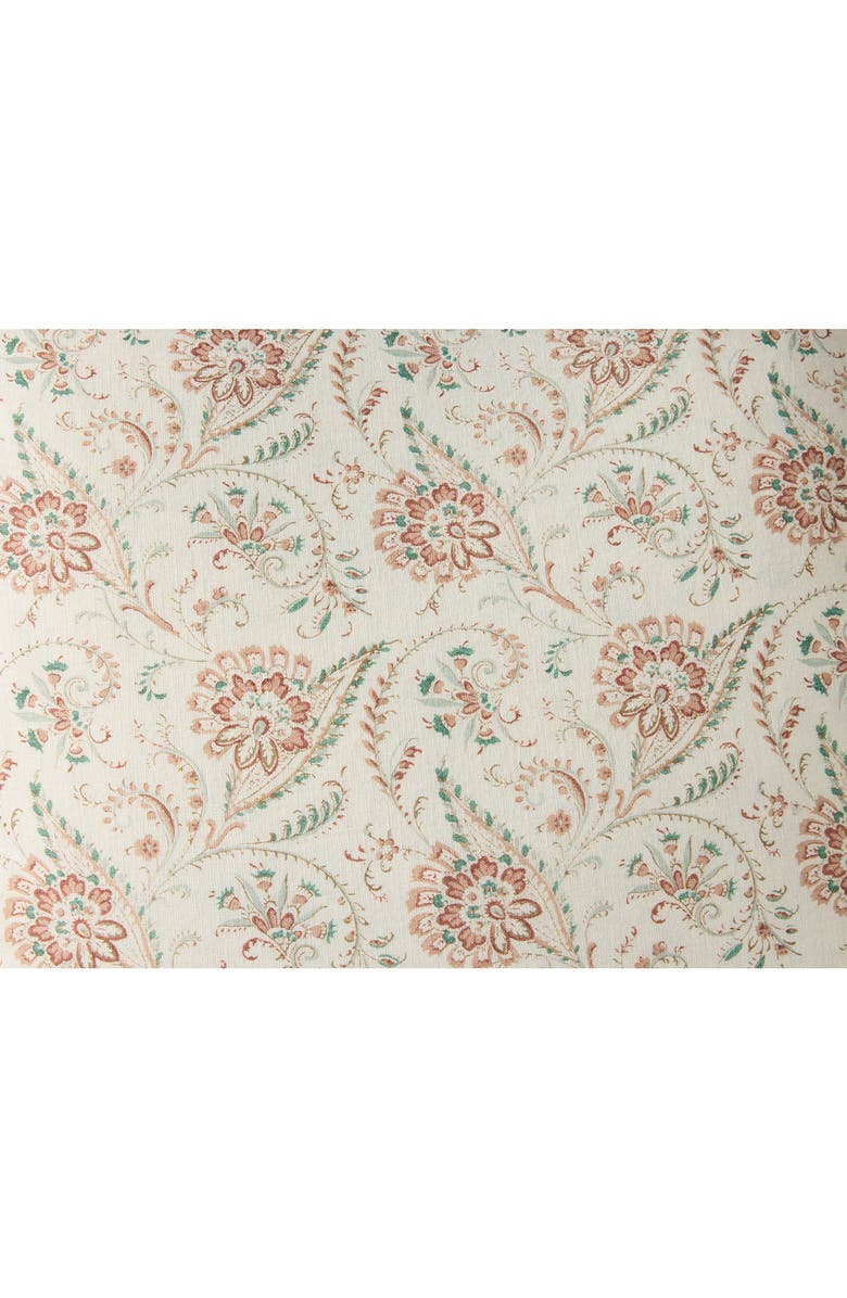 Coyuchi Ponderosa Print Throw Pillow Cover, Alternate, color, Seafoam/ Garnet