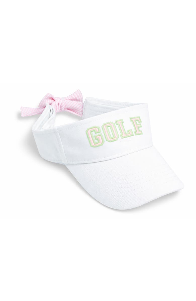 Bits & Bows Golf Bow Visor, Main, color, White