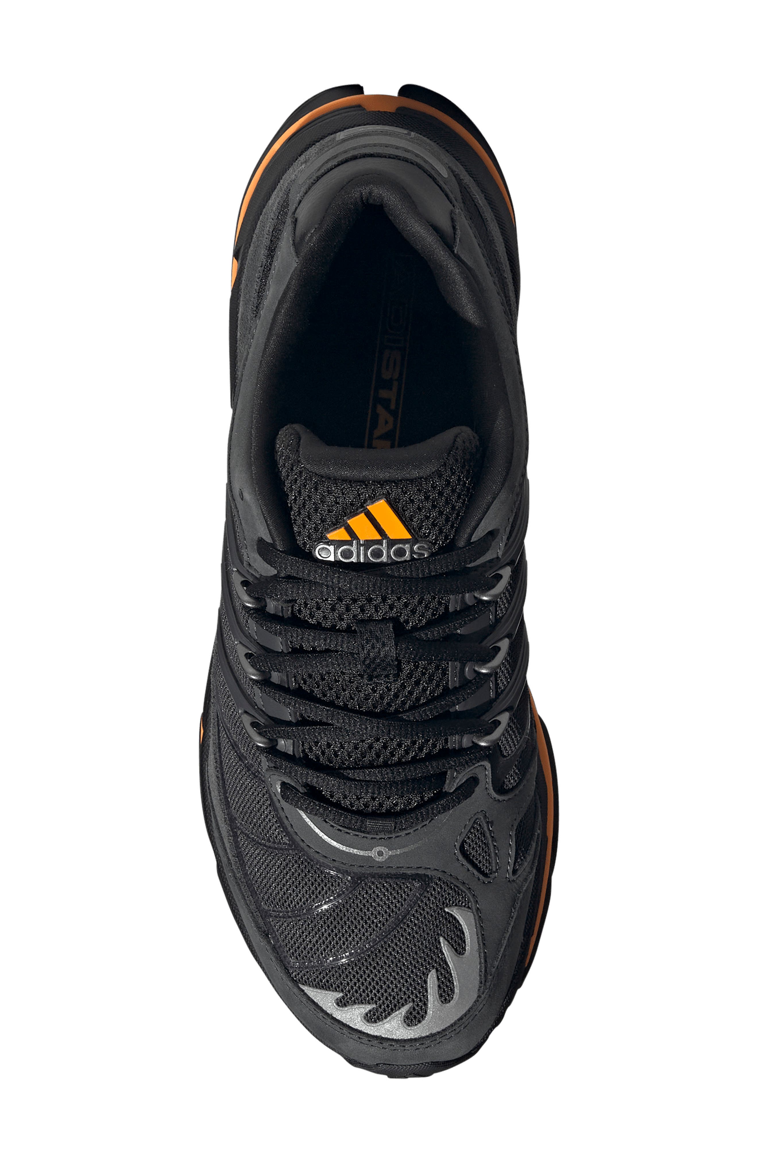 adidas Gender Inclusive Adistar Hrmy Sneaker, Alternate, color, Carbon/ Black/ Crew Orange
