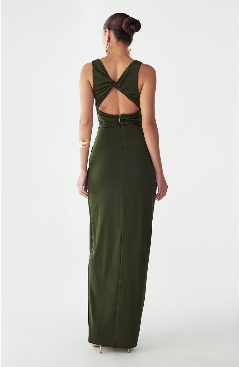 BWLDR Fallen Maxi Dress, Alternate, color, Khaki