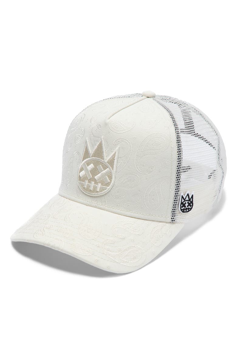 Cult of Individuality Shimuchan Logo Paisley Trucker Hat, Main, color, 