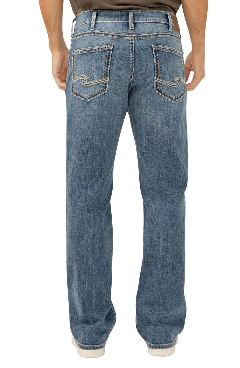 Silver Jeans Co. Zac Relaxed Fit Straight Leg Jeans, Alternate, color, New Wave