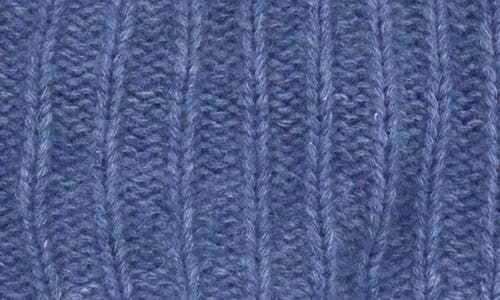Portolano Rickrack Stitch Wool Blend Beanie In Blue