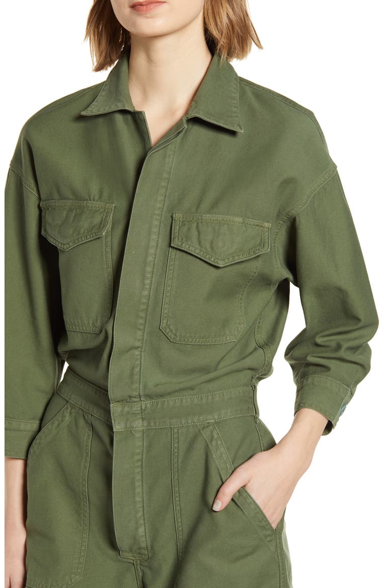 Marta Utility Cotton Romper, Alternate, color, LAUREL