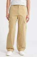 Vince Flat Front Cotton & Linen Cargo Pants