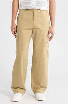 Vince Flat Front Cotton & Linen Cargo Pants
