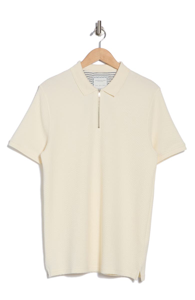 DENIM AND FLOWER Zip Polo, Alternate, color, 